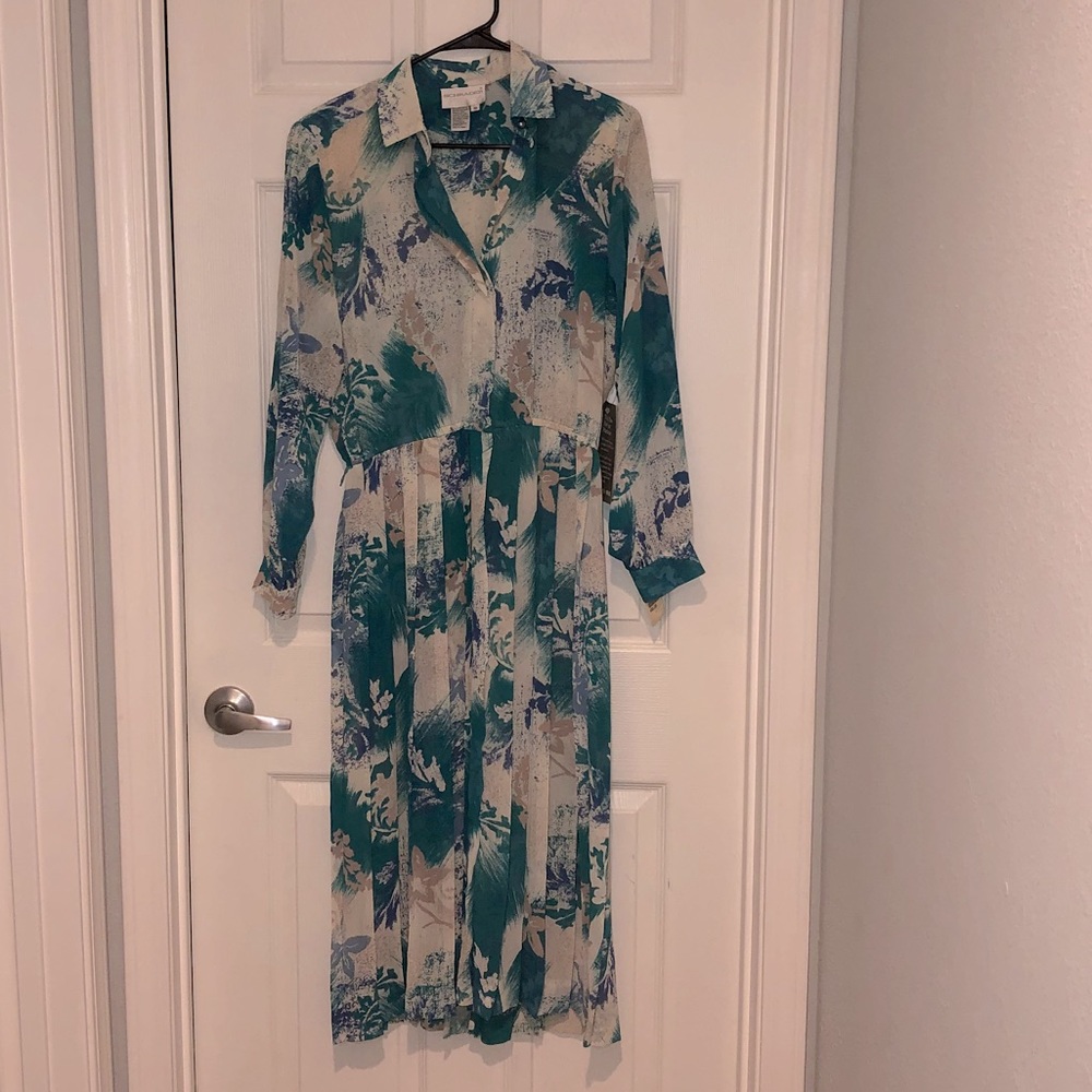 NWT Vintage Schrader Floral Shirt dress